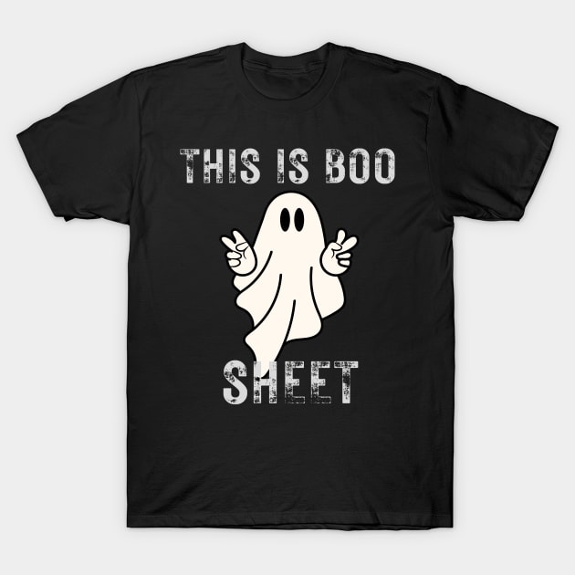 This Is Boo Sheet Ghost Retro Halloween Costume T-Shirt by ACH PAINT